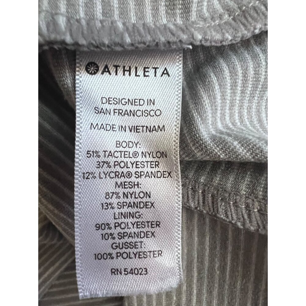 Athleta Active Womens Activewear Striped Tennis Skort Small Zip Pockets Stretch - Picture 9 of 11